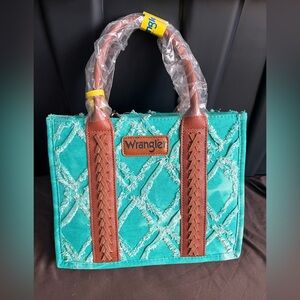 Wrangler Teal and Brown purse